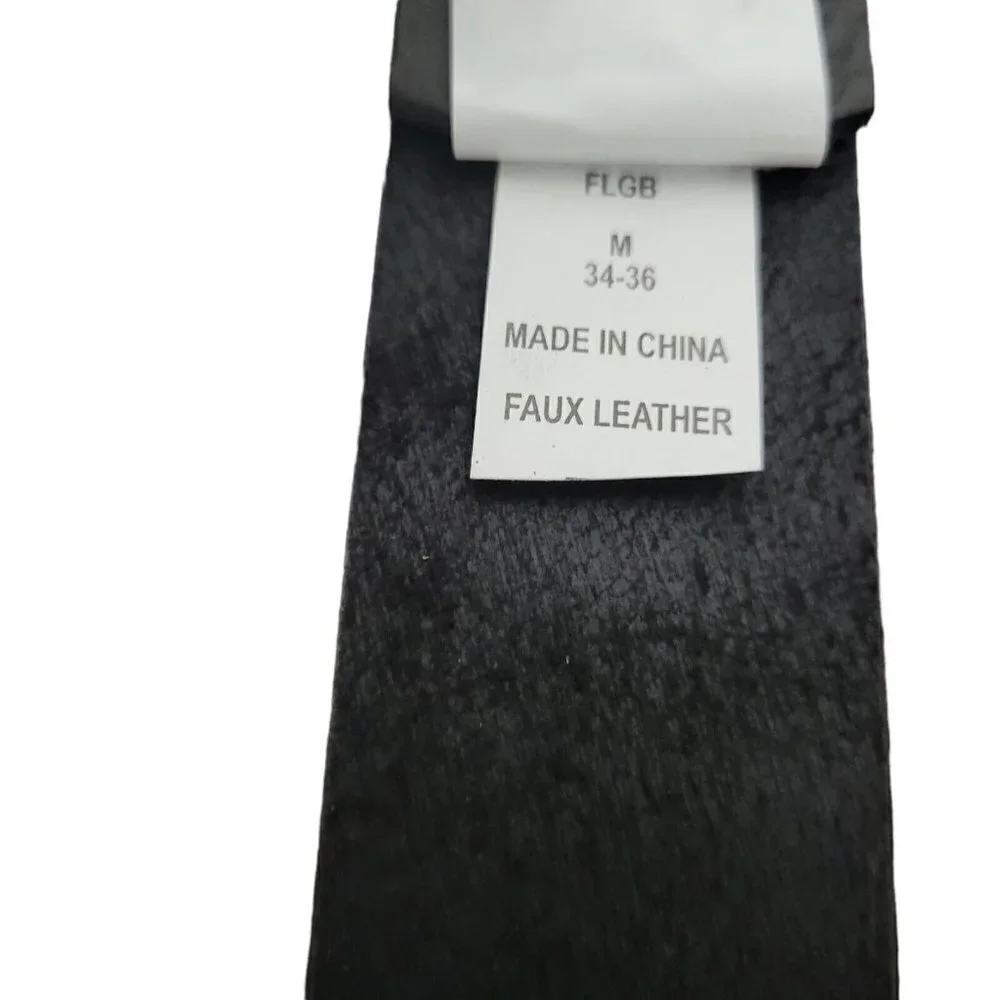 MEN'S Sun Stone Leather Belt.  Size 34-36. New With Tags $39